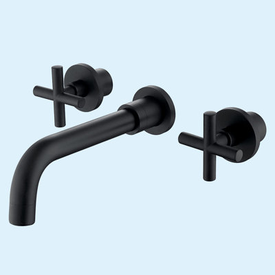 Wall Mounted Optional 2-handle Bathroom Faucet