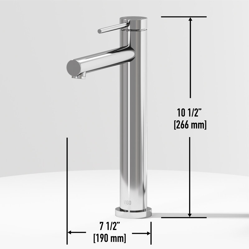 Jewel 11 in. Vessel Bathroom Sink Faucet, Chrome