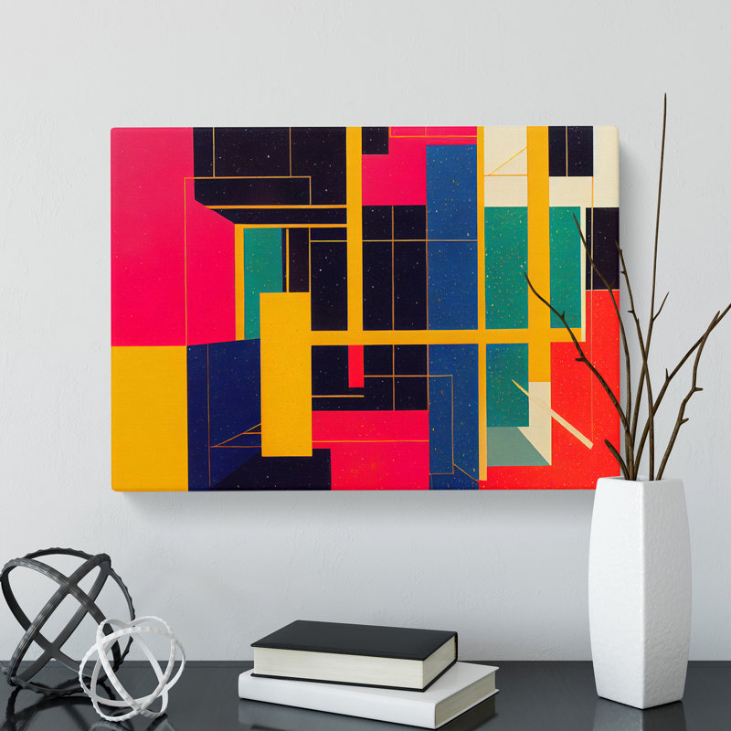 Modern Bauhaus Vol.2 Abstract - Wrapped Canvas, 35cm H x 50cm W x 3cm D