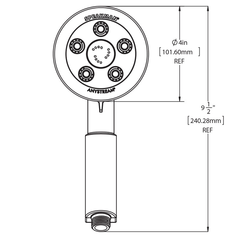 Neo Multi-Function Handheld Shower Head, Polished Chrome