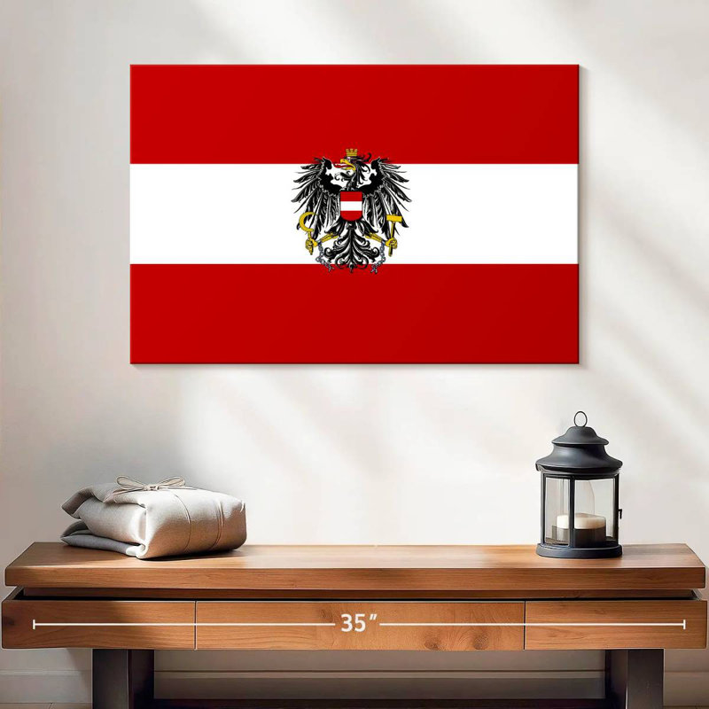 Drapeau de l'Autriche, H 16 po x l 24 po