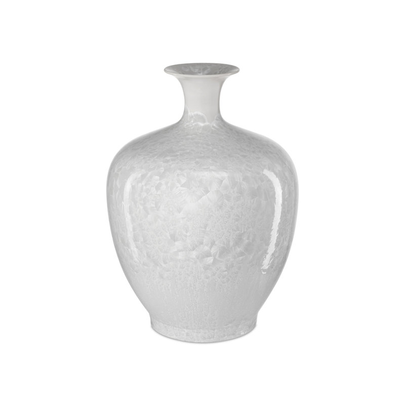 Vase blanc cristallin