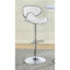 Tabouret de bar rembourré réglable (ensemble de 2), blanc