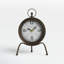Analog Mechanical Tabletop Clock in Dark Brown