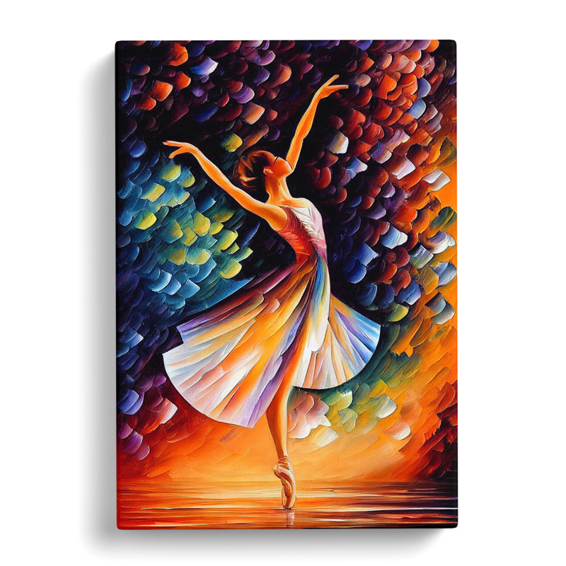 Ballerina Dancer No.4 - Wrapped Canvas Painting, 50cm H x 35cm W x 3cm D
