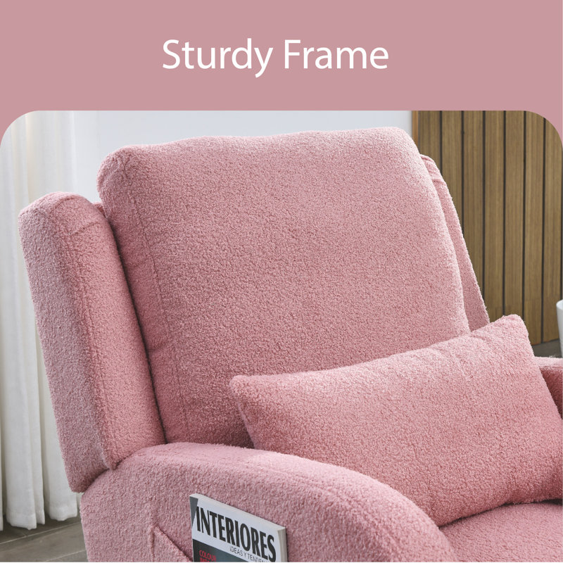 Chaise berçante Daline, Rose