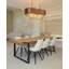 Lustre en cristal ovale Veler, 3 lumières modernes, structure en métal bronze