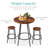 Sevon 3-Piece Bistro Set, Modern Round Counter Height Dining Set w/ 2 Stools, Metal Frame-1983641621