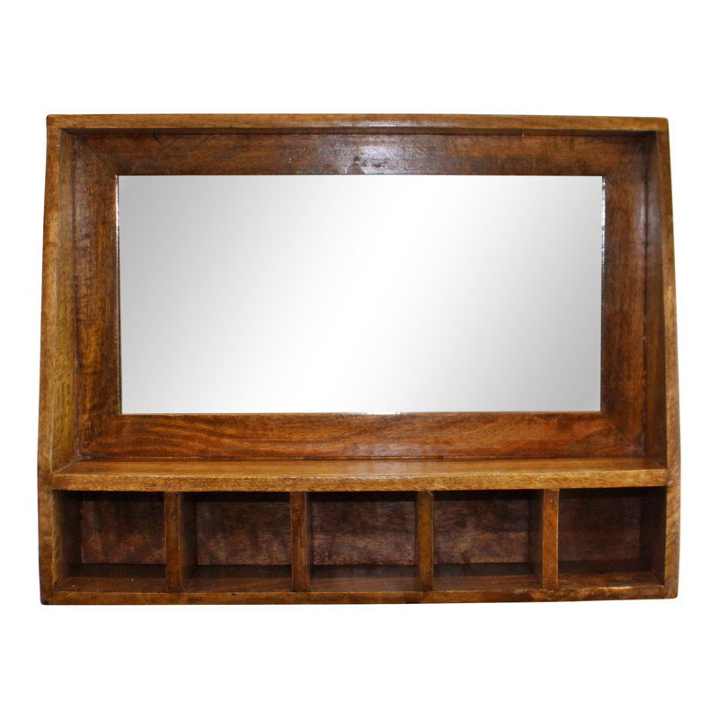 Haverhill Flat Mirror with Shelves