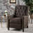 Classic Dark Grey Fabric Push Back Chair-130660663
