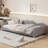 Upholstered Daybed, Sherpa Fabric Sofabed-230443646-230443644