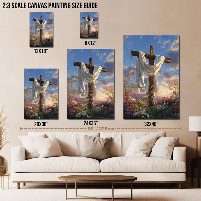  Art mural sur toile, Pâques, H 12 po x l 16 po