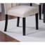 6 pièces de salle à manger de style moderne, plateau rectangulaire en faux marbre, 4 chaises rembourrées et banc Classic 6 personnes avec tissu blanc pour la pièce
