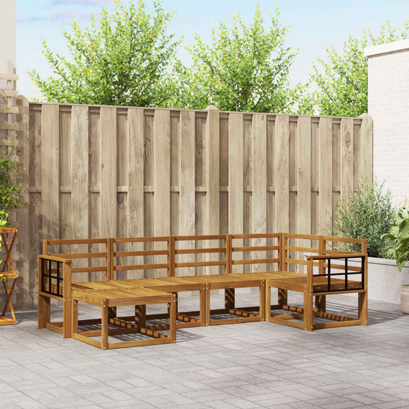 Vidaxl Sofa Set Outdoor Sectional Garden Furniture Terrace Seating Modern