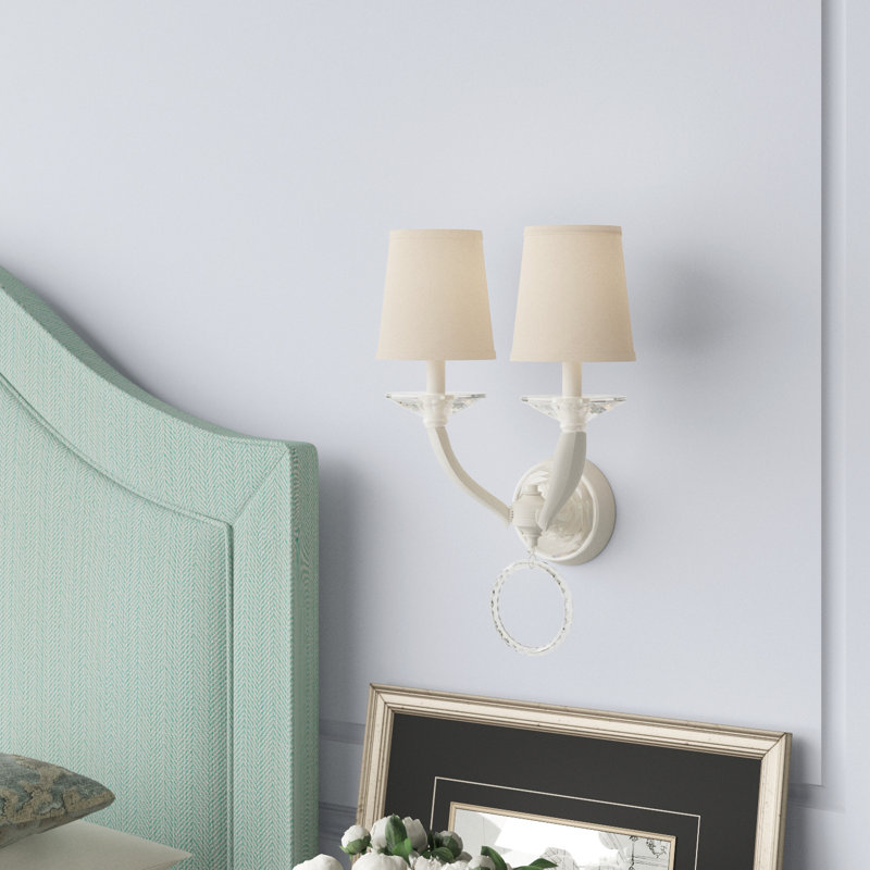 Emilea 2 - Light Candle Wall Light, Antique Silver