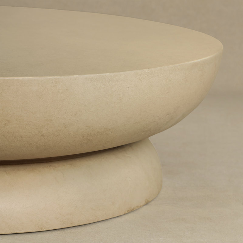 Table basse ronde en béton 31,5 po de diamètre