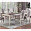 Table de salle à manger de style transitionnel 1Pc avec 2 feuilles en chêne blanc