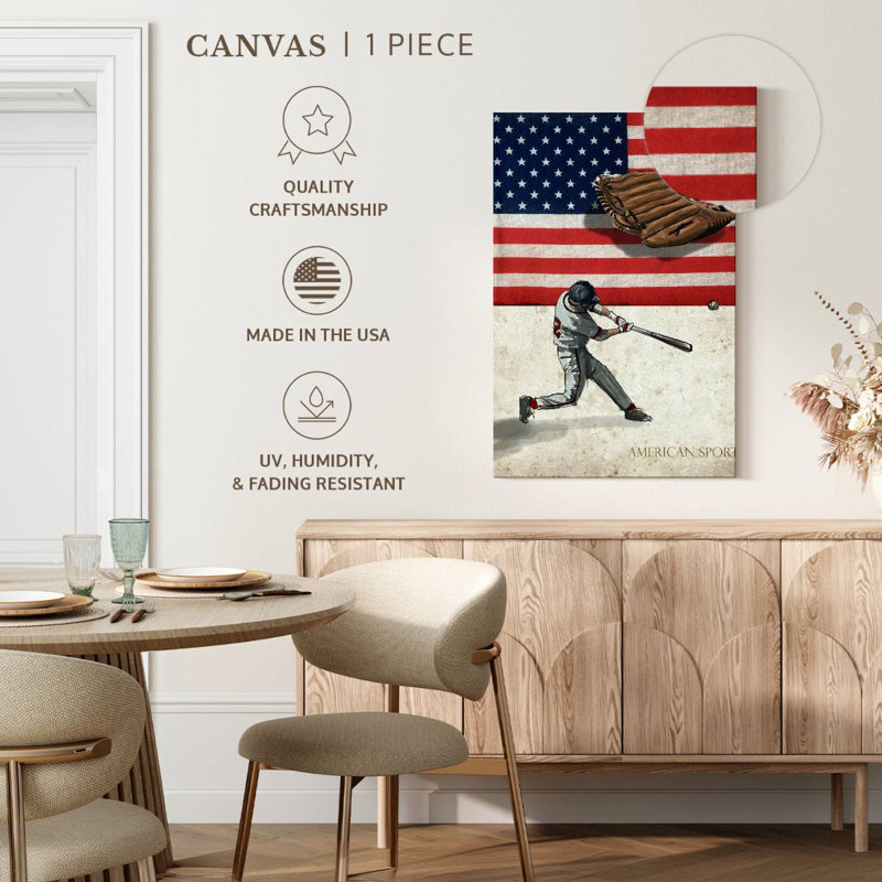 Sireci American Sports Baseball I, 30" H x 20" W
