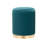 Nesting Pleated Ottoman Set In Gold Metal And Peacock Teal Velvet-1515215870