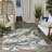 Clemencio Ivory Blue Modern Rug-2089411372