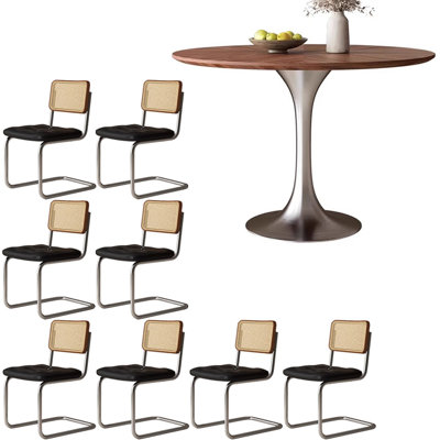 Medieval style vintage round table set