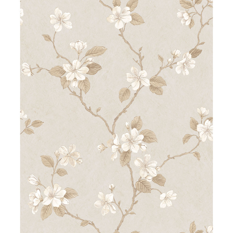 Palazzo 2 Dogwood Floral Wallpaper Roll, Bronze