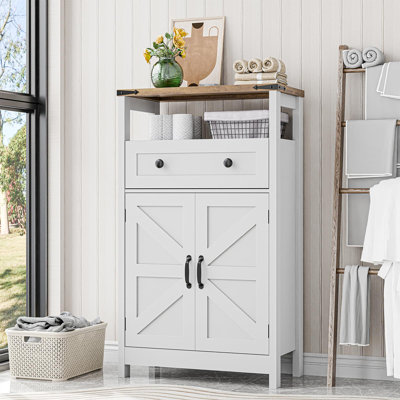 Farmhouse Storage Cabinet For Bathroom, Kitchen, Living Room