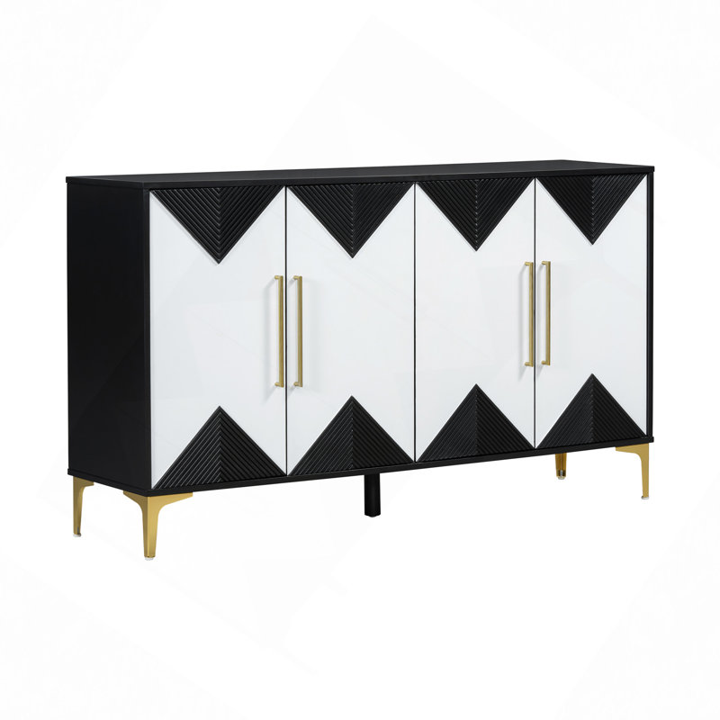Accent Chests / Cabinets Accent Cabinet, Black/White