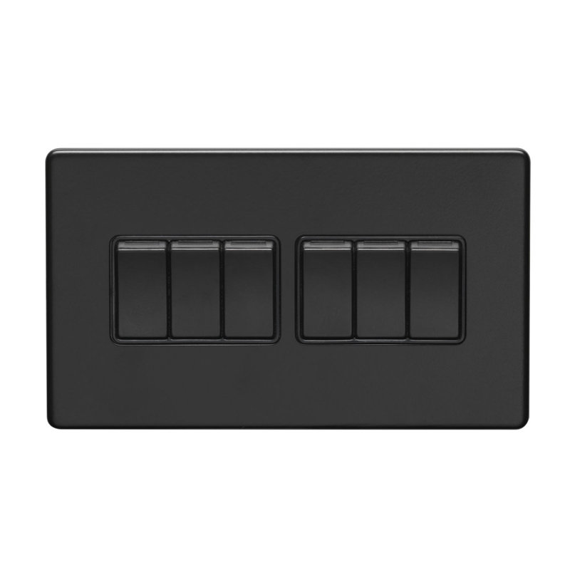 3Mm Slim Profile - Light Switch, Matt Black