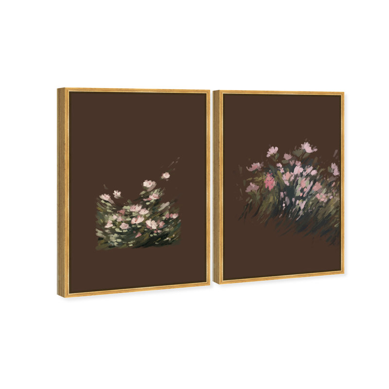 Secret Garden Set Set by Oliver Gal, 37"H x 55"W, Gold Floater Frame
