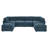 Arvill Amuri 129'' Wide Symmetrical Modular Corner Sectional with Ottoman-246711778