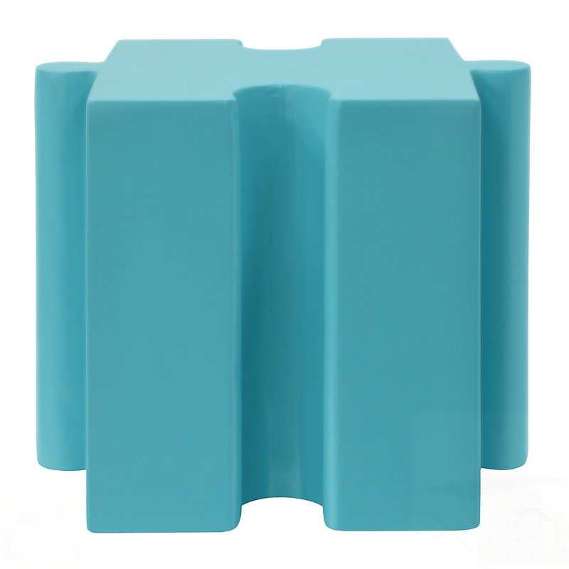 Table d'appoint casse-tête, table modulaire à bord concave MGO, Bleu clair