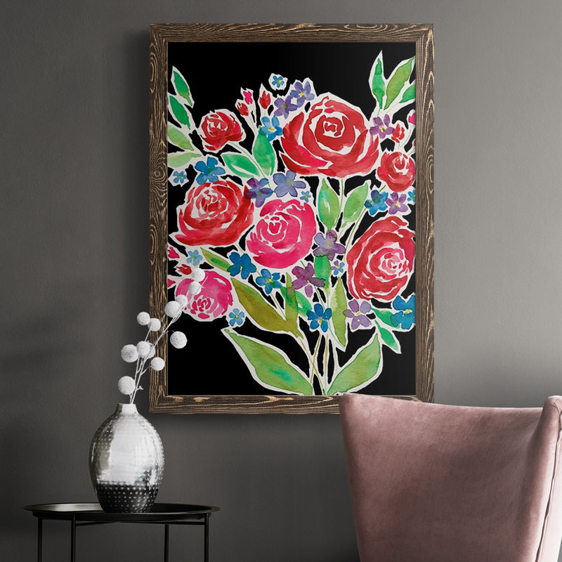 "Floral Choir Bouquet", reproduction d'art sur toile, H 37,5 po x l 27,5 po x P 1 po, Noyer