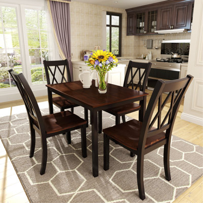 5-Piece Dining Table Set, Kitchen Table And Chairs