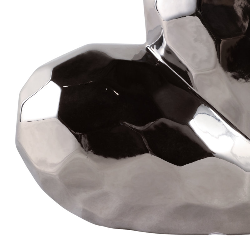Sculpture Millsap, Argent argent, H 8 po x l 3 po x P 8 po