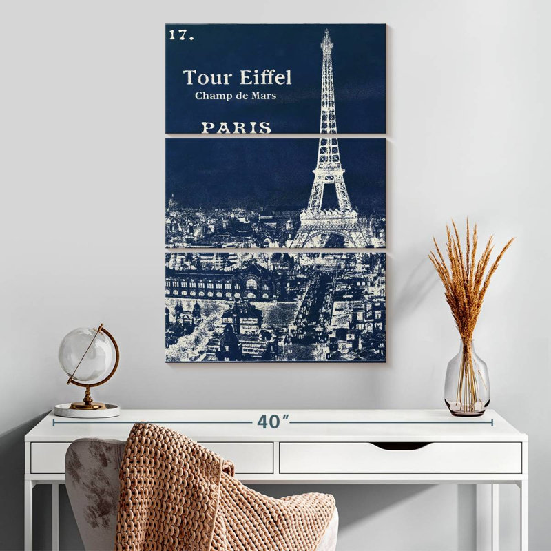 Lilie Blueprint Tour Eiffel, H 32 po x l 20 po