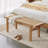 Burlywood Solid Wood Bench