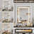 GarveeHome Farmhouse Dresser Chest, 52" Wide Rustic Dresser Organizer with 6 Drawers, 2 Sliding Barn Doors and Lighted Mirror for Bedroom Living Room Dining Room, Dark Brown + Antique White