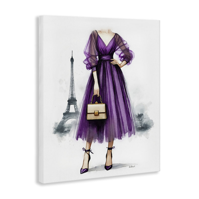 Art mural sur toile Glam mauve par Amanda Greenwood, H 20 po x l 16 po