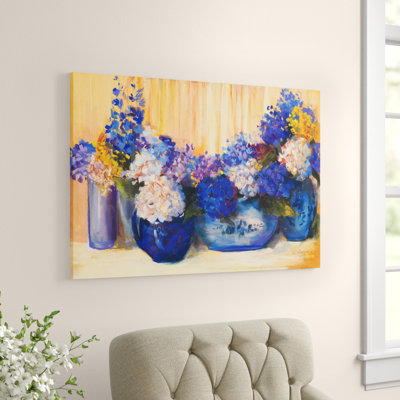 " Country Hydrangea " by Carol Rowan Painting Print