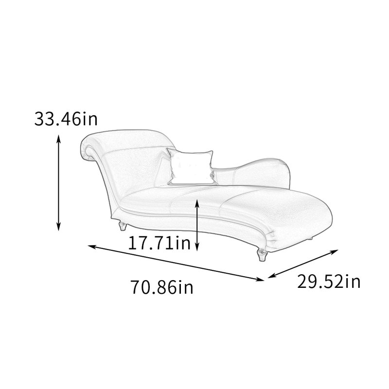 Méridiennes intérieures courbées Modern Minimalist, Café, Orienté à gauche (vu de face)