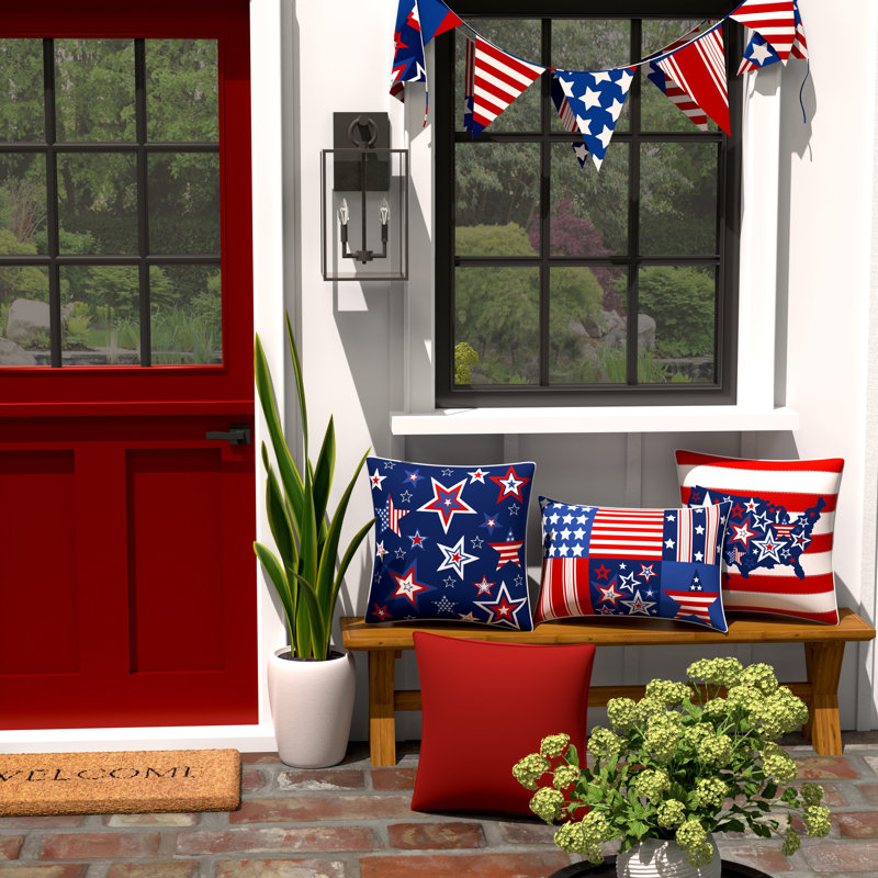 Outdoor Reversible Throw Pillow