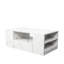 Table basse moderne à DEL avec 2 tiroirs et tablette ouverte, éclairage à télécommande 20 couleurs, table de rangement centrale pour le salon-739360807