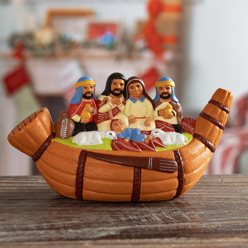 Crèche de Noël artisanale