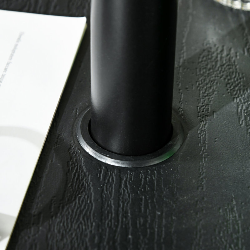 Plateau de table 23,5 "avec porte-bouteilles et porte-bouteilles pliable - noir pour patio, serviette de plage en verre, patio