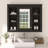 Wall Mounted Bathroom Medicine Cabinet With Mirror & Open Shelves-1724107248