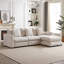 Canapé modulaire avec repose-pieds et trois coussins-851161411