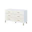 Commode blanche, champagne et or Myles