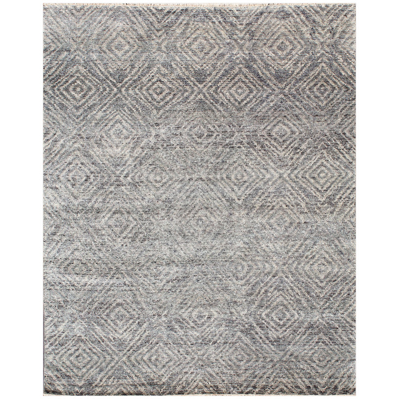 Wool Geometric Indoor Rug, Rectangle 9'9" x 13'9"
