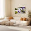 Magnolia mauve et oiseau zen, art mural sur toile tendue, ensemble de 1-2123268026